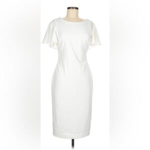 Calvin Klein Plus Size White Bridal/Cocktail Dress